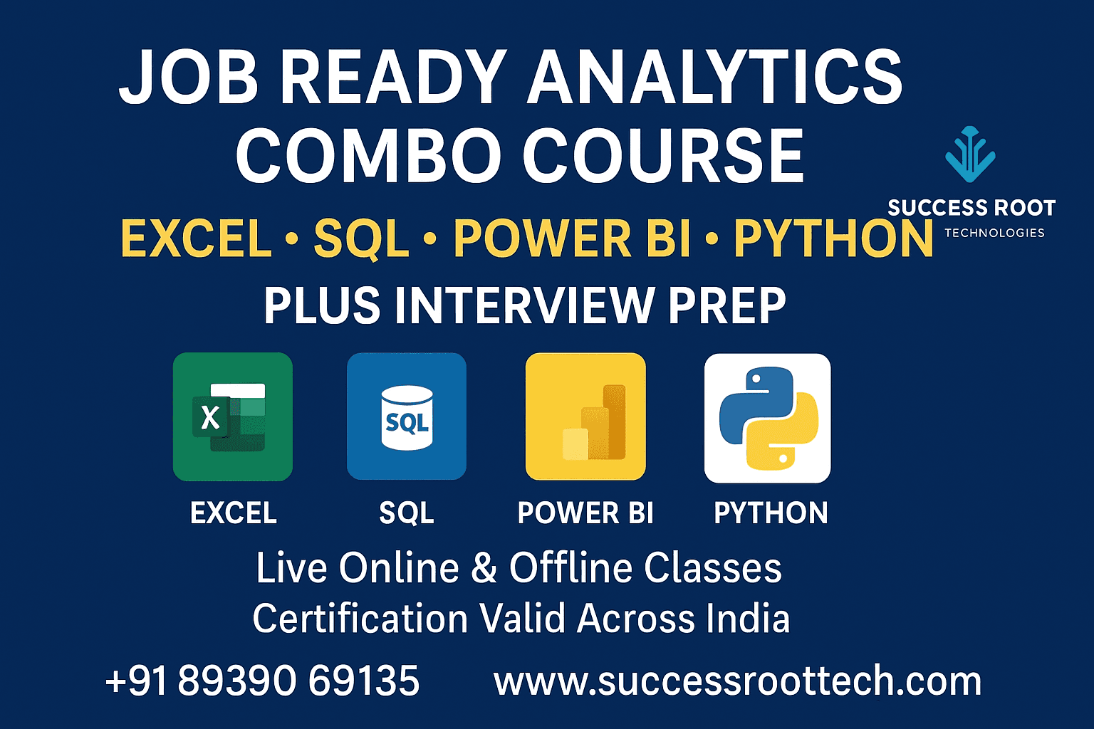 Data Analytics, Power BI & AI training at Success Root Technologies